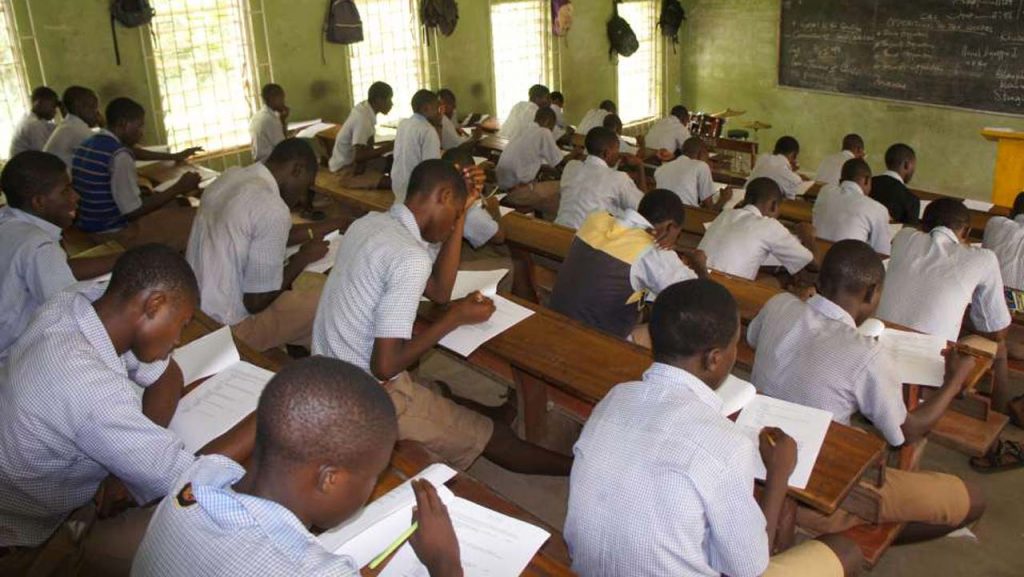 Students in a classroom in a Nigerian school