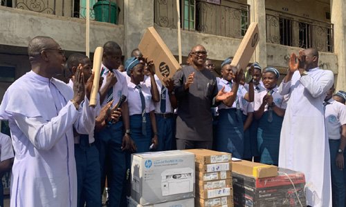 Peter Obi donates computers