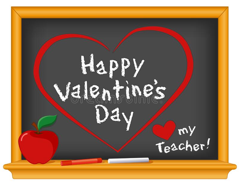 happy valentines day love my teacher chalkboard valentine s greetings red hearts wood frame blackboard apple chalk 242838514 1