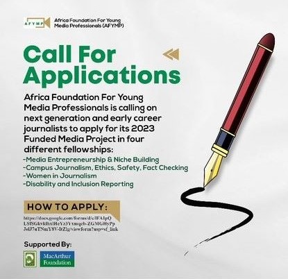 Africa Foundation For Young Media Professionals funded media prokect 2023