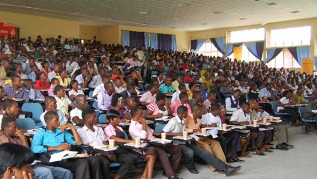 Overcrowded lecture halls Credit: Guardian