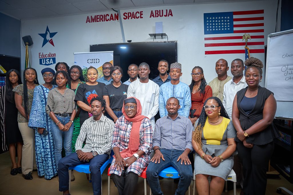 Group photo at the American Space, Abuja