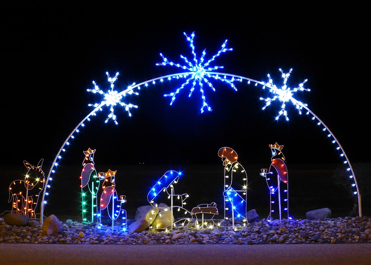 Photo of Nativity Christmas Lights