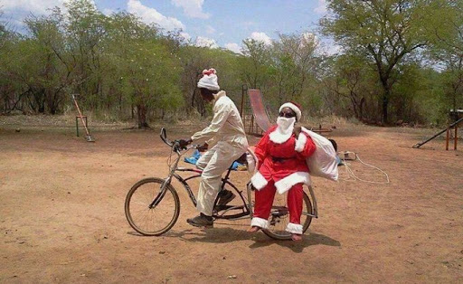 Photo of Santa Claus in Africa