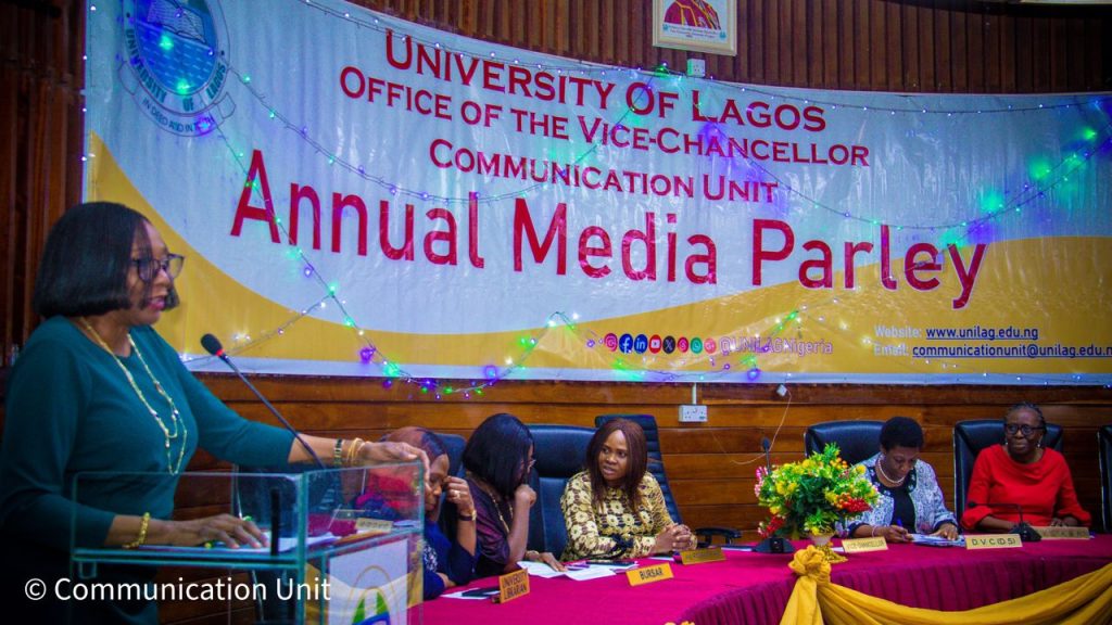 Photo of university of Lagos vice chancellor at the Annual Media Parley