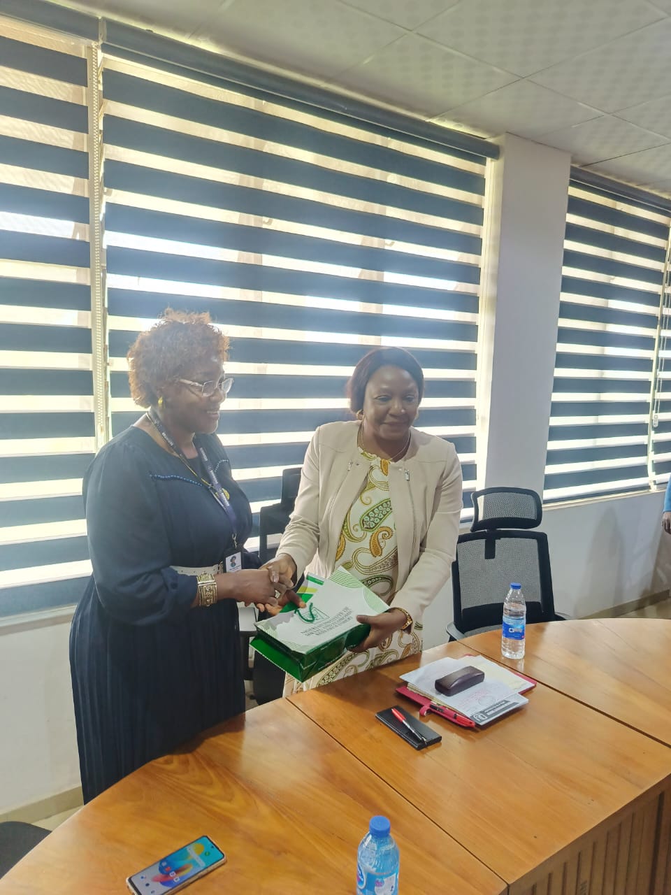 Photo shows the Vice Chancellor Dominican University Ibadan-Nigeria Prof Jacinta Opara and the Director General of Nigerian Institute of Social and Economic Research, Ibadan Prof Anthonia Simbine