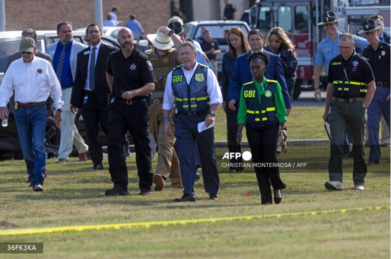 Law Enforcement Officials outside Apalachee High School