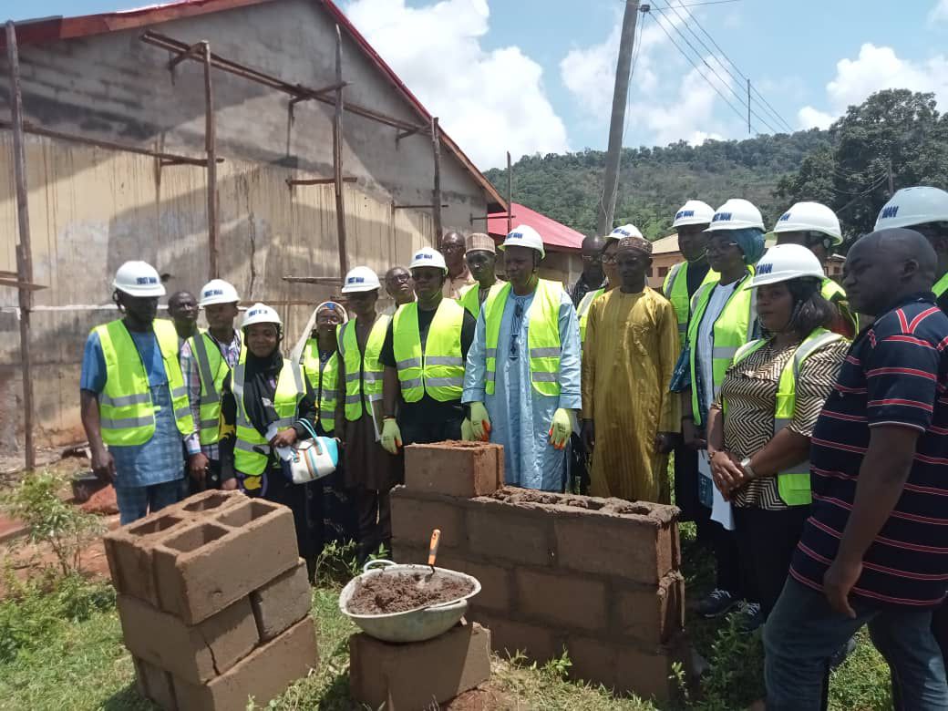 The Executive Secretary of the National Senior Secondary Education Commission, Dr. Ajayi Iyela and other officials at the groundbreaking ceremony in Kogi state