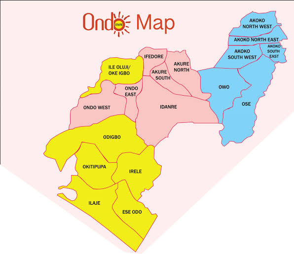 Map of Ondo State