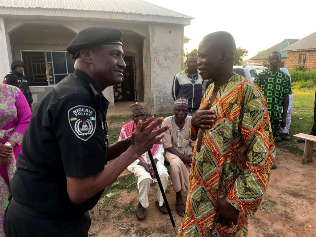 Commissioner of Police, Kwara State Command, CP Victor Olaiya and family of student of Kwara State Polytechnic Ilorin, Quoyum Ishola